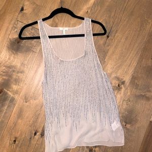Joie Beaded Sleeveless Top, Size M